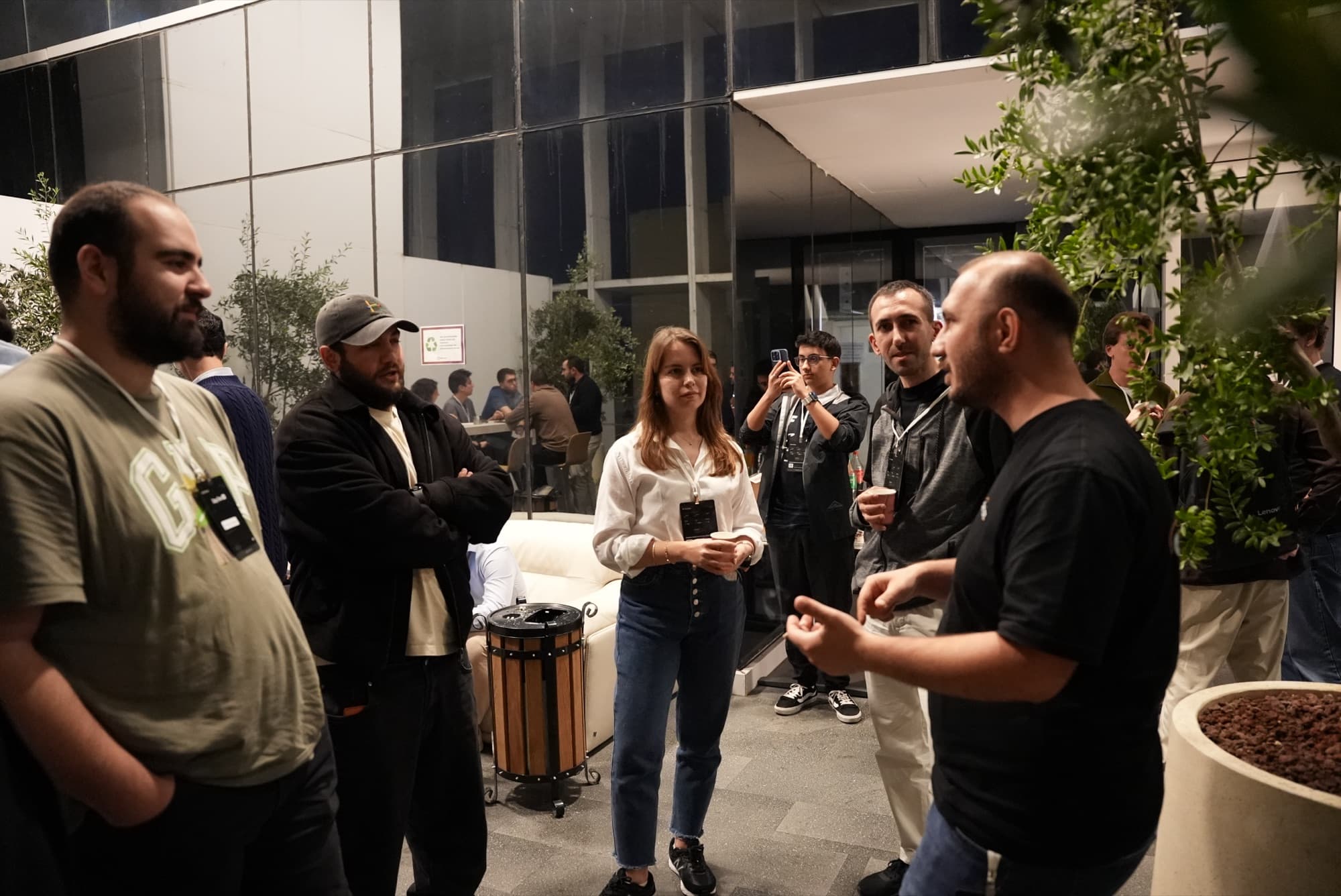 Conversations in the courtyard