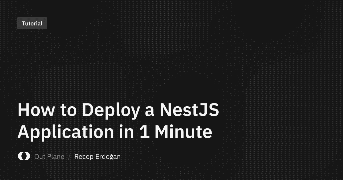 How to Deploy a NestJS Application in 1 Minute