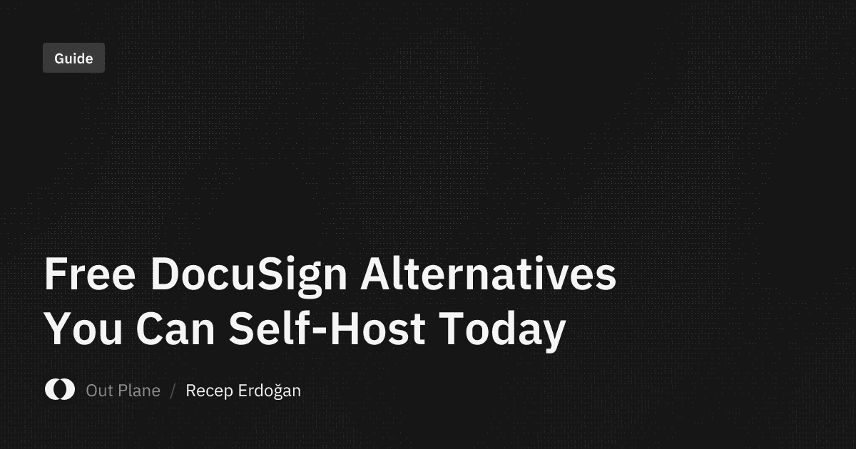 Free DocuSign Alternatives You Can Self-Host Today