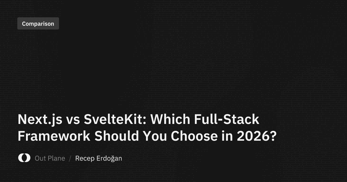 Next.js vs SvelteKit: Which Full-Stack Framework Should You Choose in 2026?
