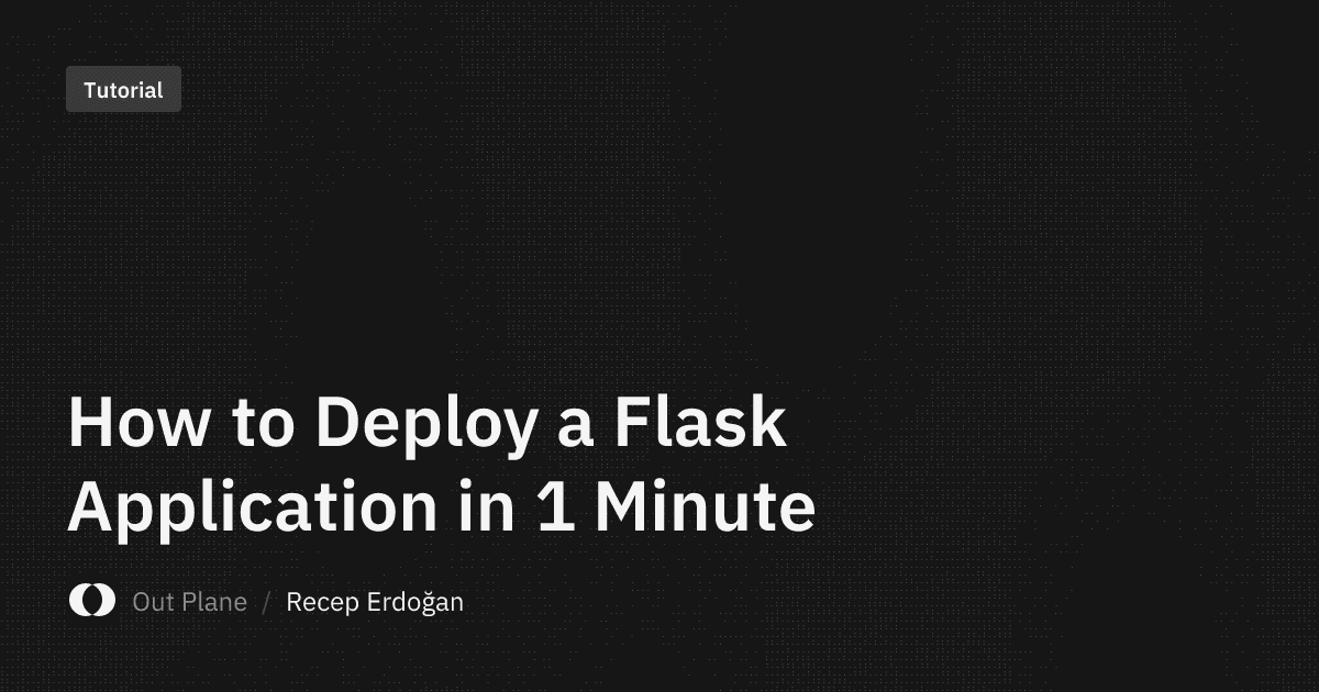 How to Deploy a Flask Application in 1 Minute