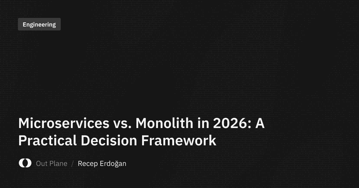Microservices vs. Monolith in 2026: A Practical Decision Framework